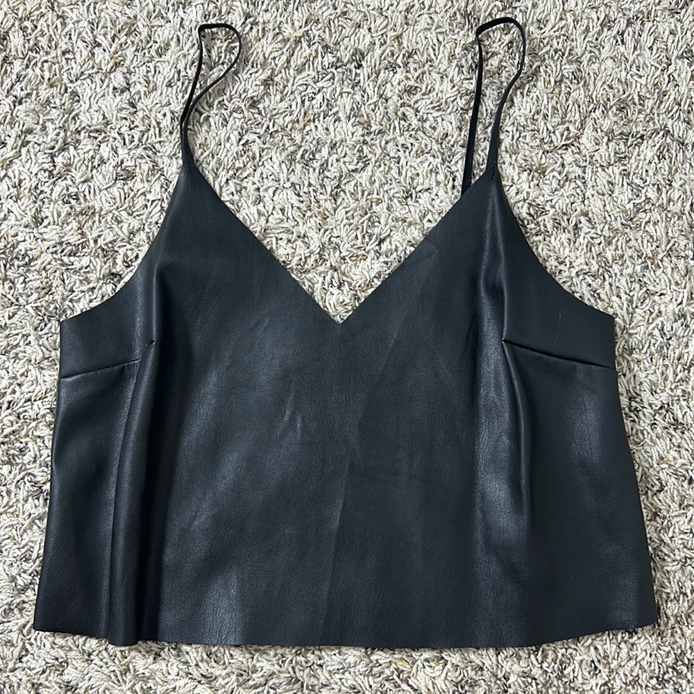 NEW Pacsun Leather Crop Top